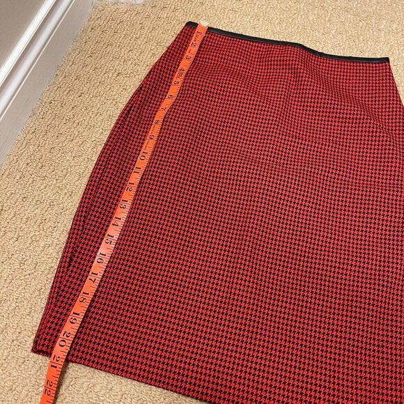 Express Houndstooth Pencil Skirt Red Black – 0 - Picture 11 of 12